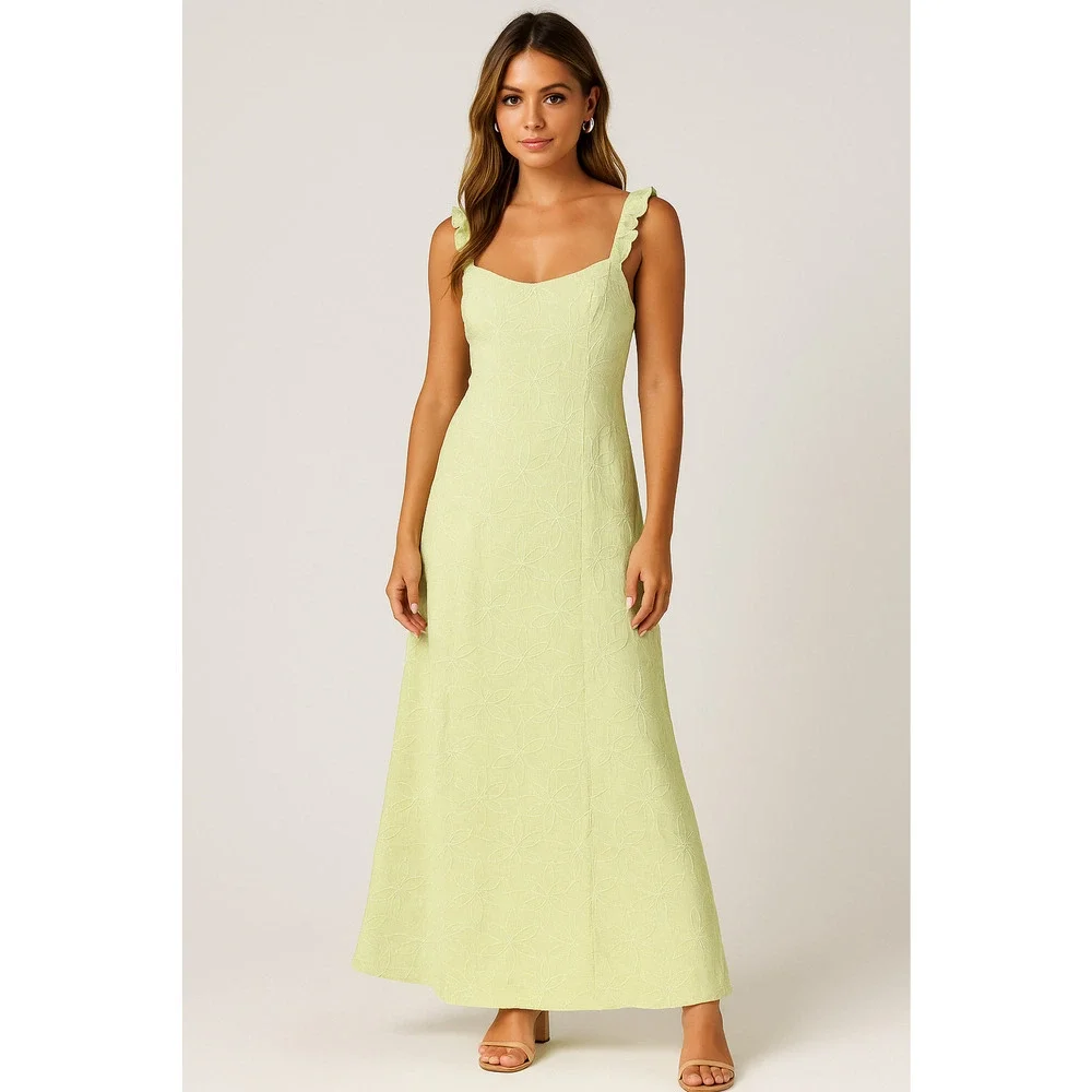 burner maxi dress green Burner Maxi Dress Green